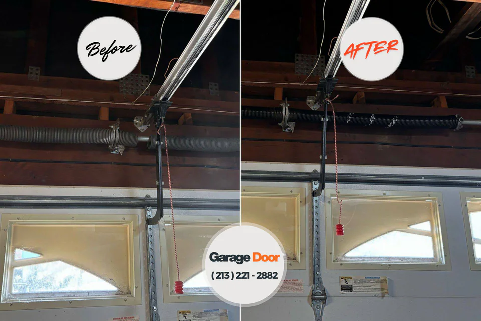 Before and after: garage door repair West Terre Haute, IN